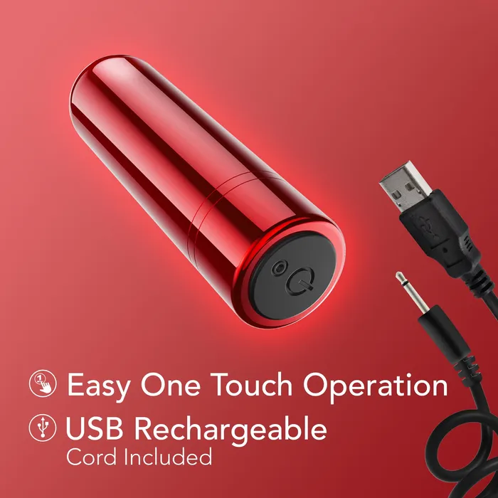 Kool Vibes Rechargeable Mini Bullet Red Blush Vibrators
