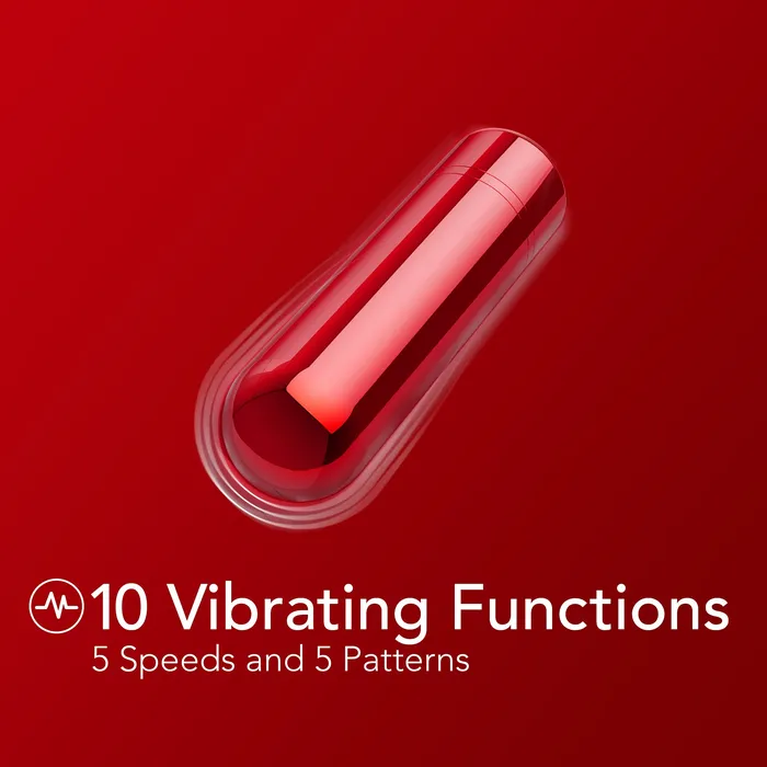 Kool Vibes Rechargeable Mini Bullet Red Blush Vibrators