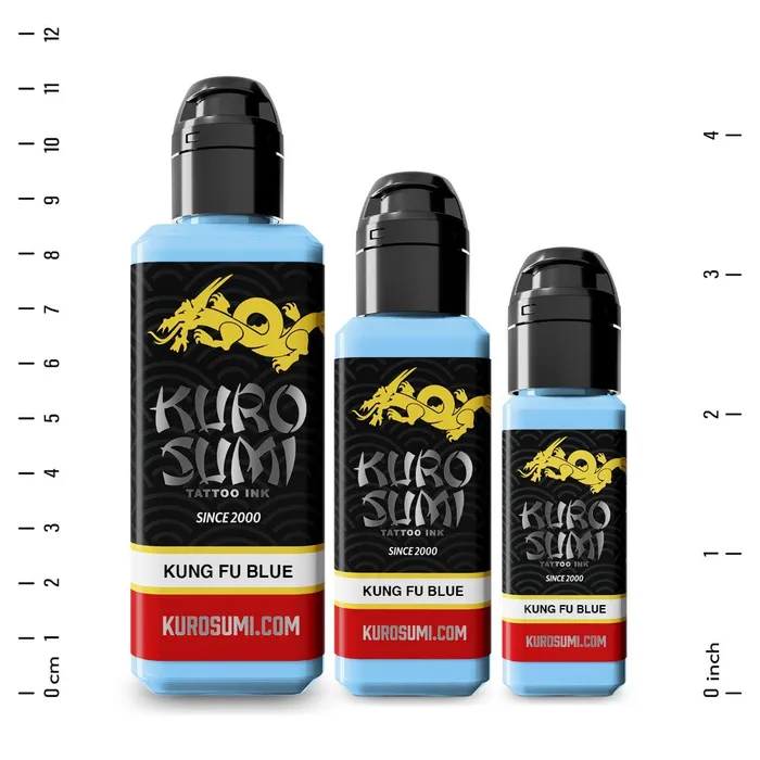 Kuro Sumi Vibrators Kung Fu Blue Kuro Sumi Tattoo Ink Pick Size