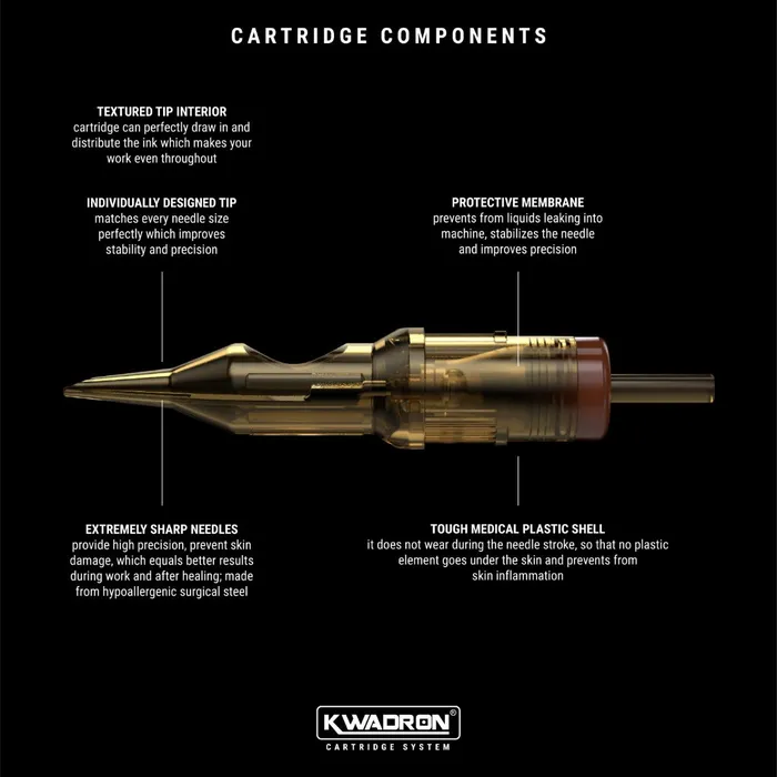 Kwadron Optima PMU Cartridge Tattoo Needles Box of 20 Kwadron Anal