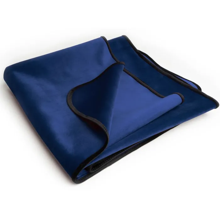 Liberator Vibrators Liberator Fascinator Throw Travel Sized Velvety Sex Blanket Blue