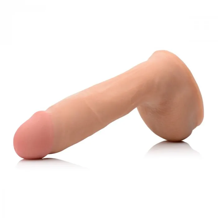 Loadz Squirting 8 Inch Vanilla Tone Dildo Squeeze and Squirt XR Brands Dildos