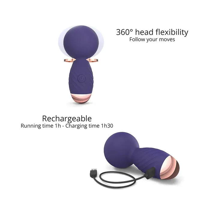 Love To Love Itsy Bitsy Midnight Indigo Tiny Wand Rechargeable Lovely Planet Vibrators