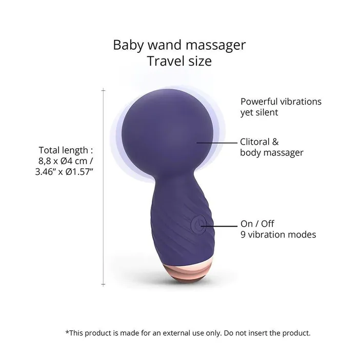Love To Love Itsy Bitsy Midnight Indigo Tiny Wand Rechargeable Lovely Planet Vibrators