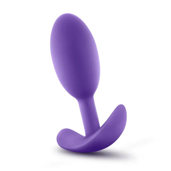 Luxe Medium Wearable Silicone Vibra Slim Plug Purple Blush Anal