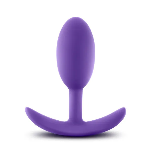 Luxe Medium Wearable Silicone Vibra Slim Plug Purple Blush Anal
