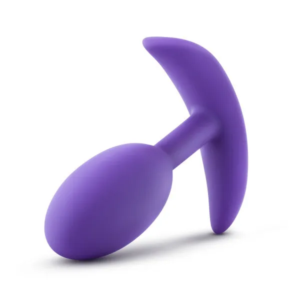 Luxe Medium Wearable Silicone Vibra Slim Plug Purple Blush Anal