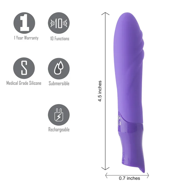 Maia Toys Female Sex Toys MAIA TOYS MARGO USB Rechargeable Silicone 10Function Textured Bullet Vibrator