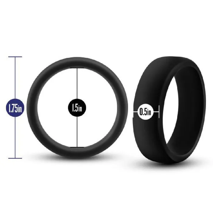 Male Sex Toys Blush Performance Silicone Go Pro Cock Ring Black