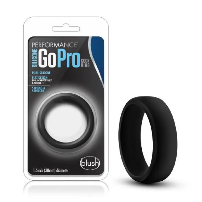Male Sex Toys Blush Performance Silicone Go Pro Cock Ring Black