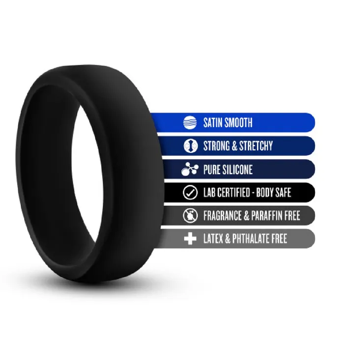 Male Sex Toys Blush Performance Silicone Go Pro Cock Ring Black
