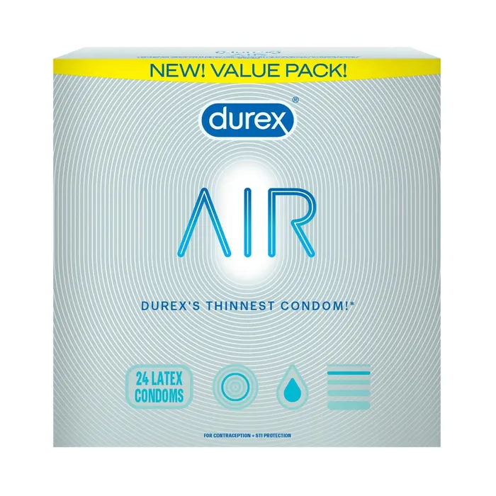 Male Sex Toys Durex Reckitt Benckiser Durex AIR Original Condoms Value Pack 24pk Male Sex Toys Durex Reckitt Benckiser Durex AIR Original Condoms Value Pack 24pk