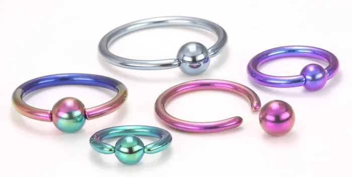 Male Sex Toys Painful Pleasures 14g Titanium Captive Bead Ring with Titanium Ball 18 Color Choices OLD Male Sex Toys Painful Pleasures 14g Titanium Captive Bead Ring with Titanium Ball 18 Color Choices OLD