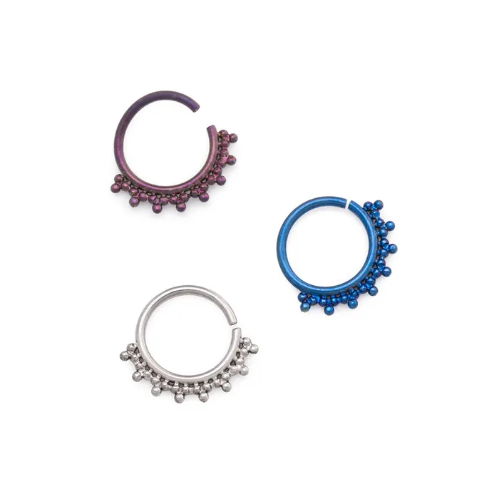 Male Sex Toys Painful Pleasures 18g Micron Bead Cluster Bendable Niobium Ring Price Per 1