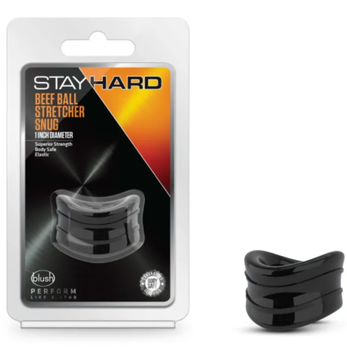 Male Sex Toys Stay Hard 1 Inch Beef Ball Stretcher Snug Ring Blush
