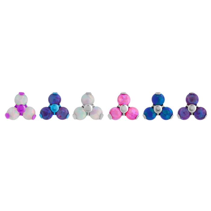 Male Sex Toys Tilum Tilum 14g12g Internally Threaded Titanium Opal Trinity Top Large Price Per 1