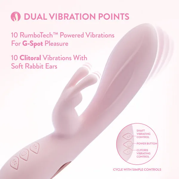 Morgan Beginner GSpot Rabbit Vibrator Blush Female Sex Toys