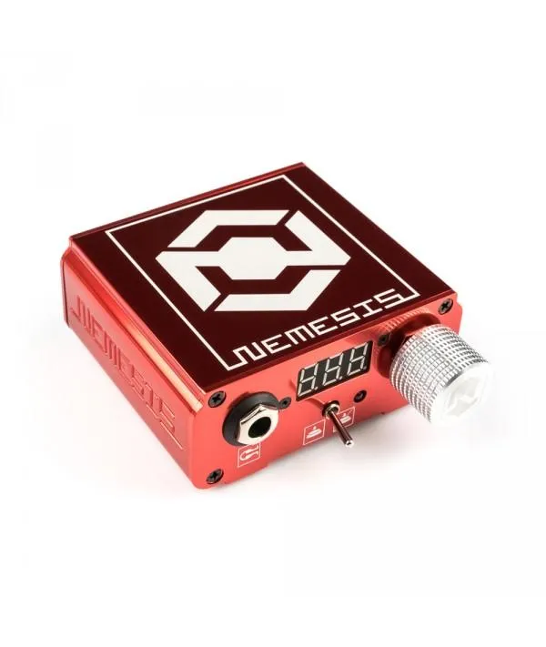 Nemesis Professional Tattoo Power Supply in Red by Kwadron Kwadron Vibrators