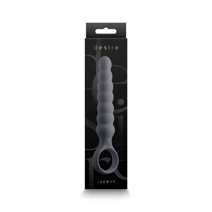 NS Novelties Anal Lucent Vibrating Anal Probe with Finger Loop Black