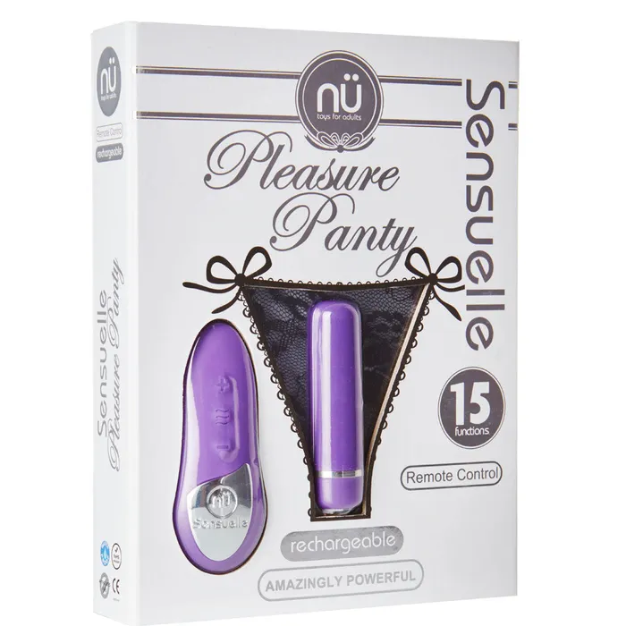NU Sensuelle Female Sex Toys NU Sensuelle 15Function Remote Control Vibrating Pleasure Panty Bullet Vibrator Purple
