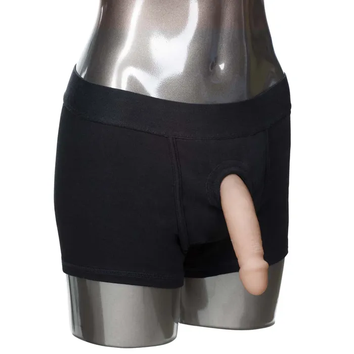 Packer Gear Black Boxer Brief Harness California Exotics Female Sex Toys