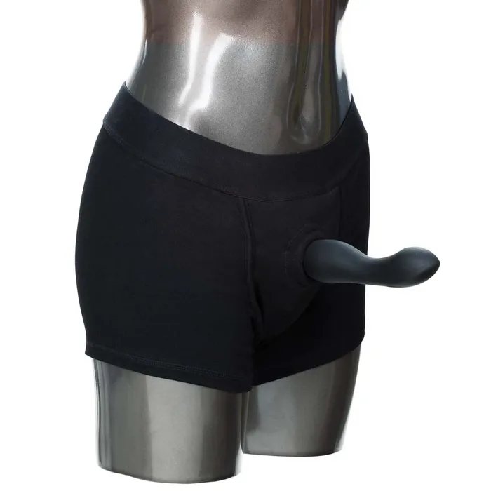 Packer Gear Black Boxer Brief Harness California Exotics Female Sex Toys