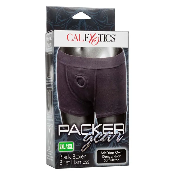 Packer Gear Black Boxer Brief Harness California Exotics Female Sex Toys