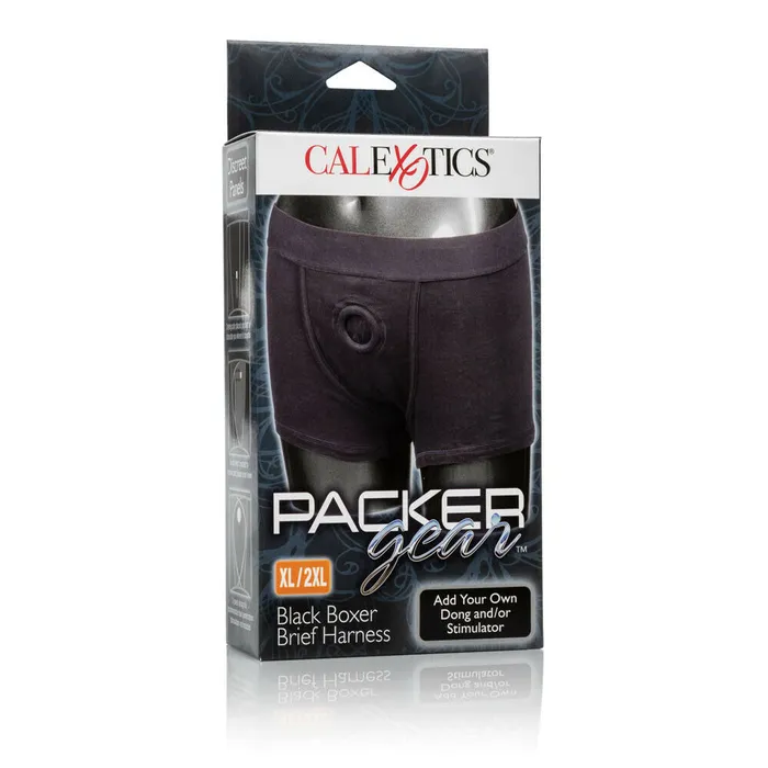 Packer Gear Black Boxer Brief Harness California Exotics Female Sex Toys
