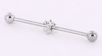 Painful Pleasures 14g 15 Fleur de Lis Industrial Barbell Vibrators