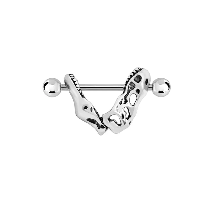 Painful Pleasures 14g TRex Skull Nipple Shield Jewelry Price Per 1 Nipple Clitoral Toys