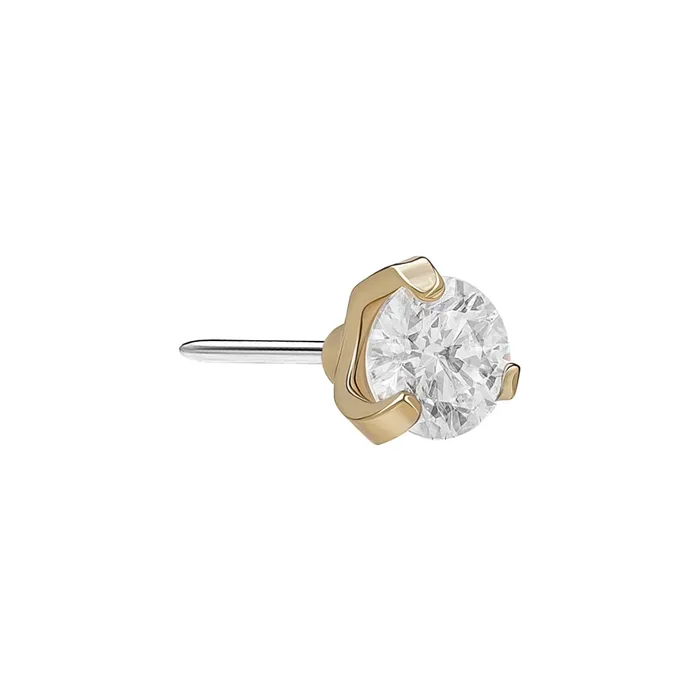 Painful Pleasures 18g 16g or 14g Steel Push Pop Threadless 14kt Yellow Gold ProngSet Crystal Jewel Price Per 1 Anal Painful Pleasures 18g 16g or 14g Steel Push Pop Threadless 14kt Yellow Gold ProngSet Crystal Jewel Price Per 1 Anal