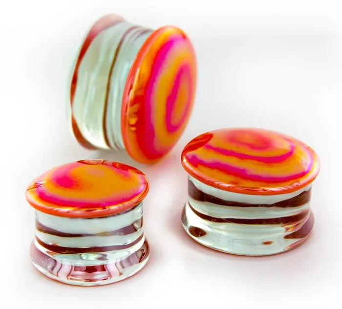 Painful Pleasures CREAMSICLE Front Glass Double Flare Plugs Price Per 1 Dildos Painful Pleasures CREAMSICLE Front Glass Double Flare Plugs Price Per 1 Dildos