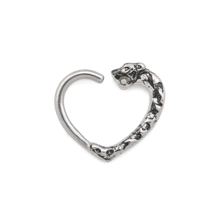 Painful Pleasures Dildos 16g Panther Heart Bendable Ear Jewelry