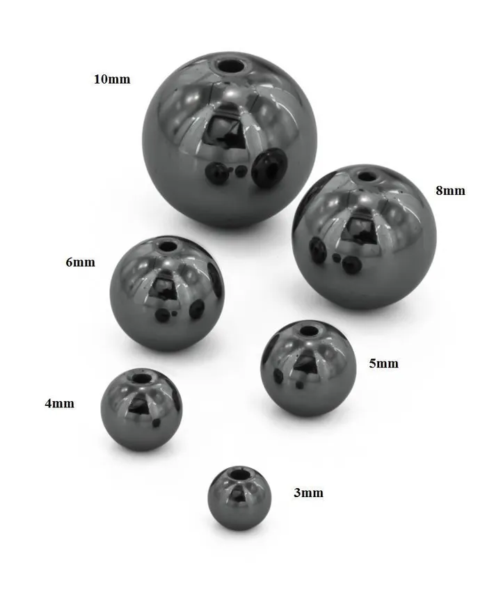 Painful Pleasures Male Sex Toys 10mm Hematite Captive Bead Replacement Ball