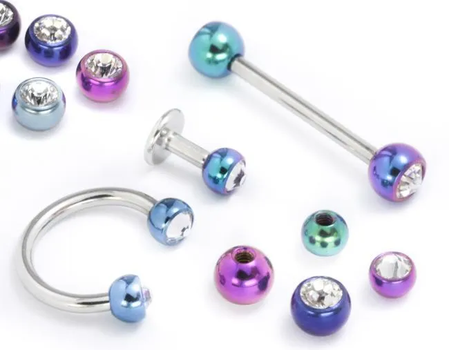 Painful Pleasures Male Sex Toys 14g Externally Threaded Titanium Jeweled Ball 4mm or 5mm Price Per 1 Painful Pleasures Male Sex Toys 14g Externally Threaded Titanium Jeweled Ball 4mm or 5mm Price Per 1