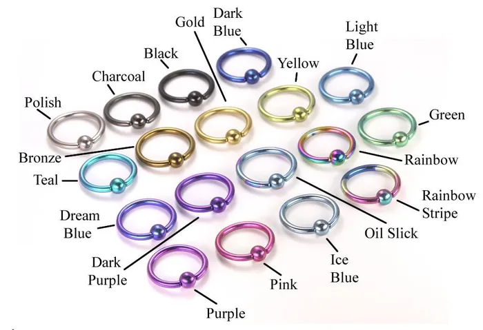 Painful Pleasures Male Sex Toys 14g Externally Threaded Titanium Jeweled Ball 4mm or 5mm Price Per 1