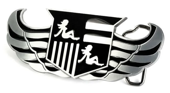 Painful Pleasures Mudflap Crest with Wings Bottle Buckle Opener Belt Buckles Male Sex Toys Painful Pleasures Mudflap Crest with Wings Bottle Buckle Opener Belt Buckles Male Sex Toys