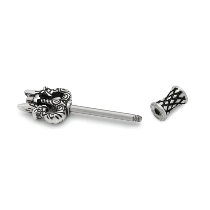 Painful Pleasures Nipple Clitoral Toys 14g 12 Poseidons Trident Nipple Barbell Price Per 1