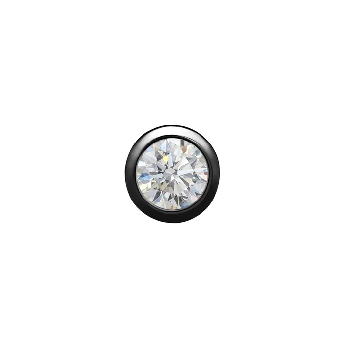 Painful Pleasures Tilum 18g Nostril Screw PVD Black Titanium w Martini BezelSet Jewel Price Per 1 Anal