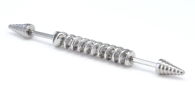 Painful Pleasures Vibrators 16g 1 38 Drill Bit Industrial Barbell