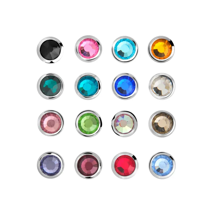 Painful Pleasures Vibrators 18g 16g Internally Threaded 25mm Swarovski Jewel Top Price Per 1