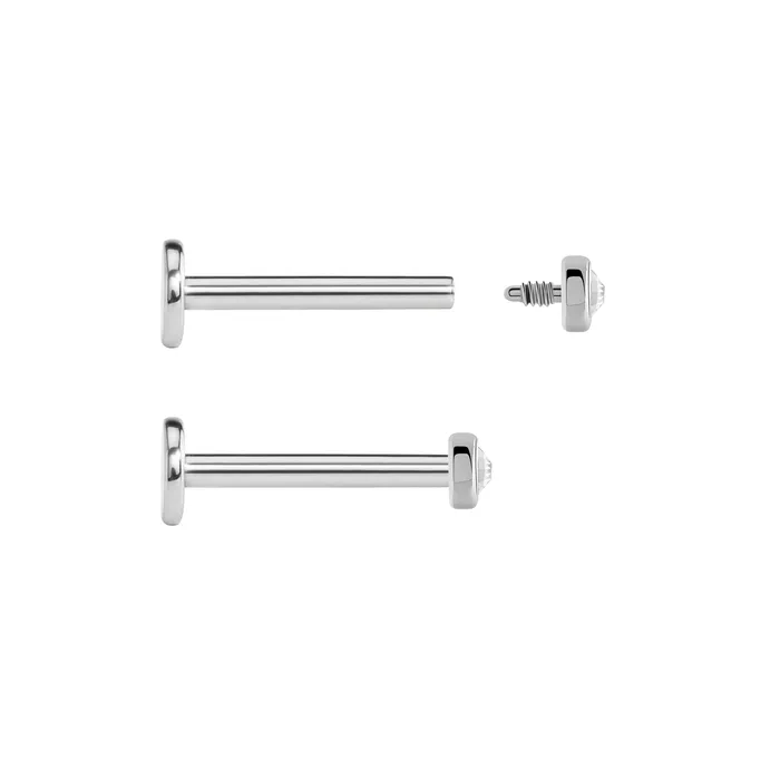Painful Pleasures Vibrators 18g 16g Internally Threaded 25mm Swarovski Jewel Top Price Per 1
