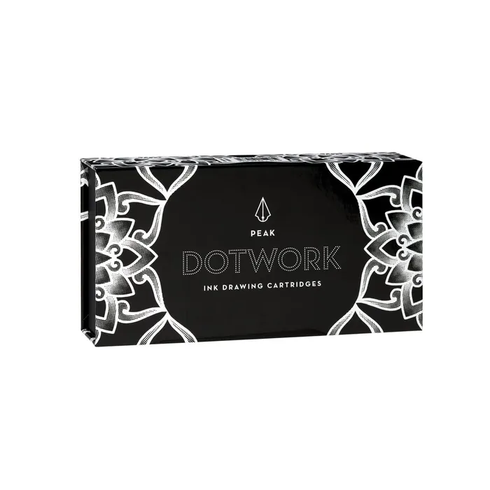Peak Anal Peak Dotwork Ballpoint Pen Drawing Cartridges Pick Color Box of 20