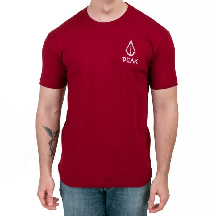 Peak Needle Blood Unisex Cardinal Red Tee Peak Vibrators