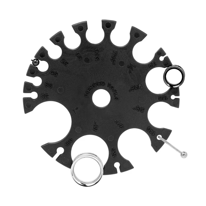Pierced Tools Plastic Wheel Gauge Perfect for Measuring Body Jewelry Anal