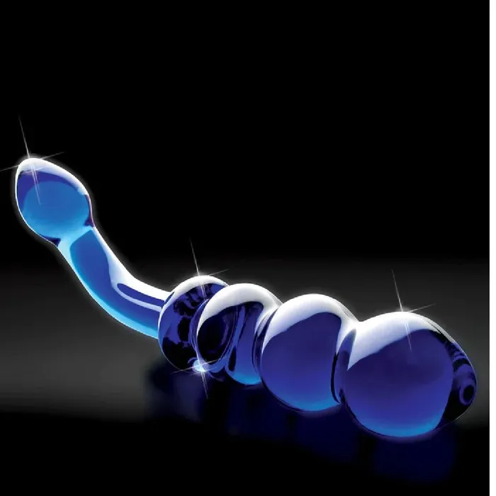 Pipedream Products Dildos Icicles 31 Blue 7 Inch Glass GSpot and PSpot Dildo