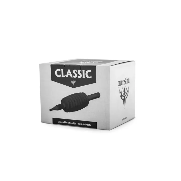Precision Male Sex Toys Classic Tube Grip Sets 1 Black Disposable Grip Box of 25