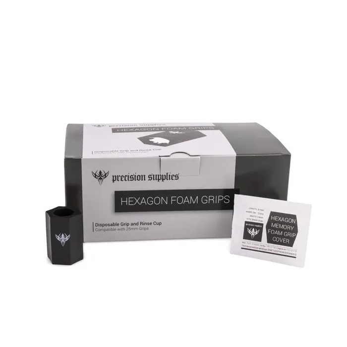 Precision Male Sex Toys Precision Sterilized Hexagon Memory Foam Disposable Grip Covers Box of 20 Precision Male Sex Toys Precision Sterilized Hexagon Memory Foam Disposable Grip Covers Box of 20