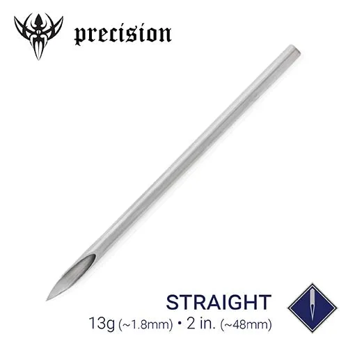 Precision Needles 13g Sterilized 2 Body Piercing Needles Box of 100 Female Sex Toys