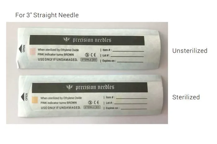 Precision Needles 8g Sterilized 3 Body Piercing Needles Box of 50 Female Sex Toys